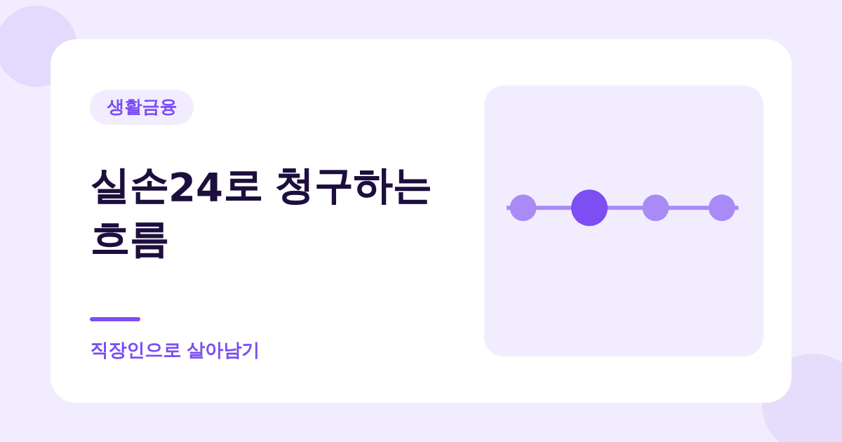 실손24로 청구하는 흐름 — 직장인으로 살아남기